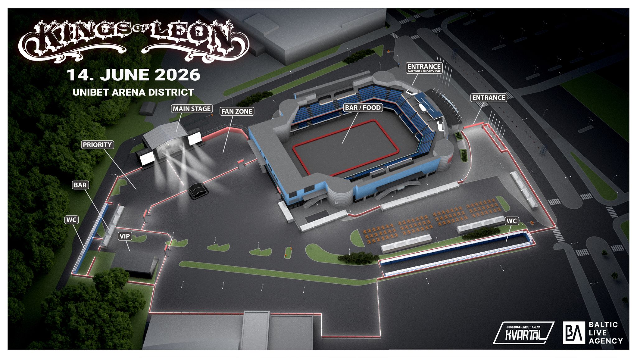 Map of Unibet Arena District
